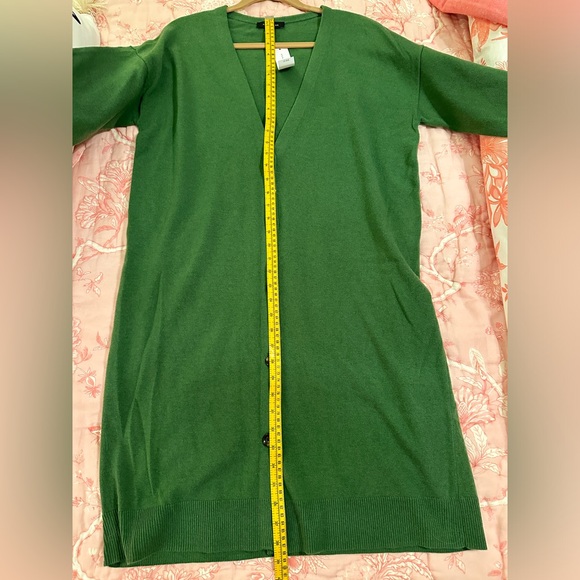 NWT Ann Taylor wool and nylon long button front cardigan. Size Large - Picture 6 of 6